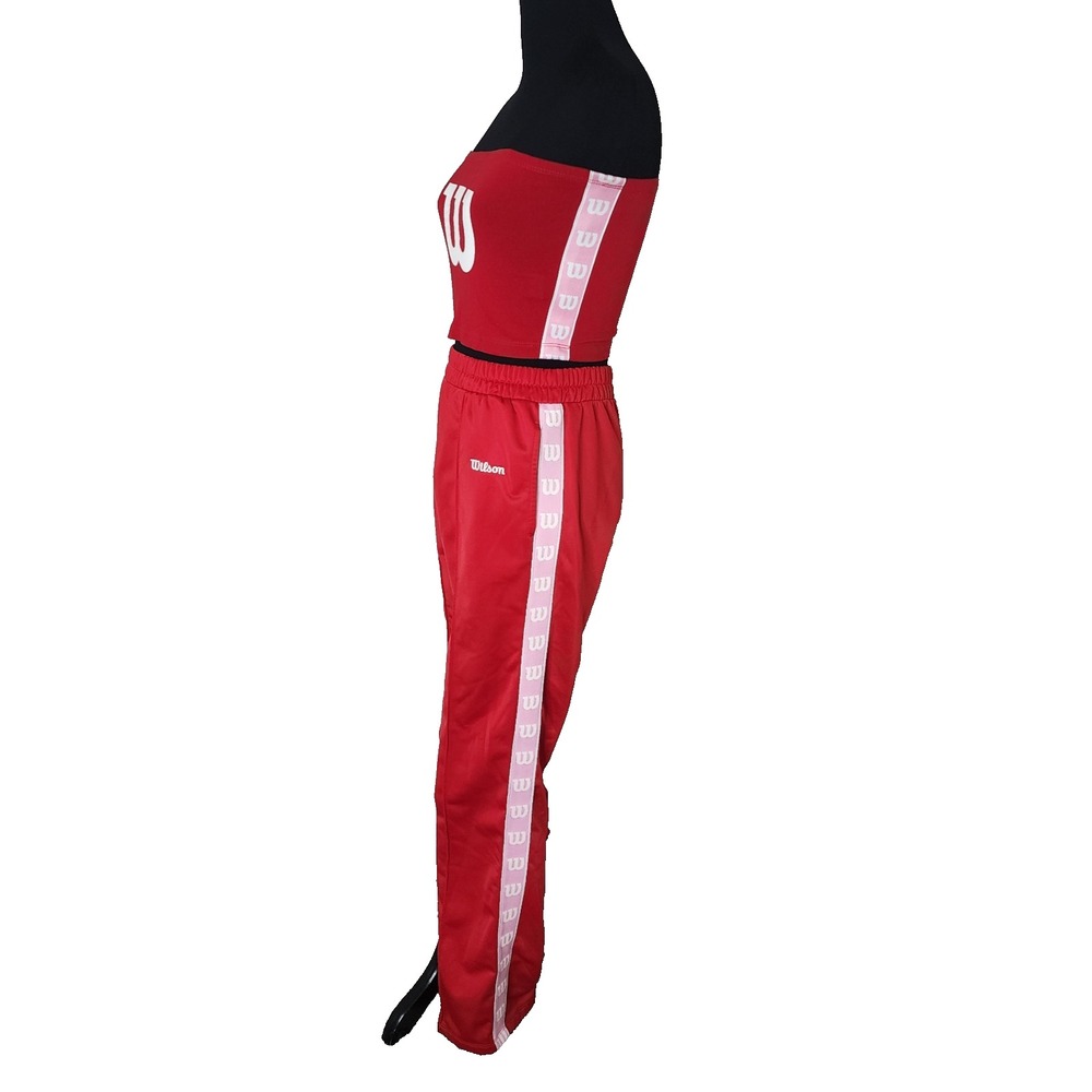 Wilson Red Pink & White Jogger Pant & Tube Top Set Size Small